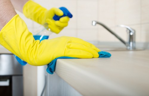 Thoughtful cleaner in Islington caring for a modern property